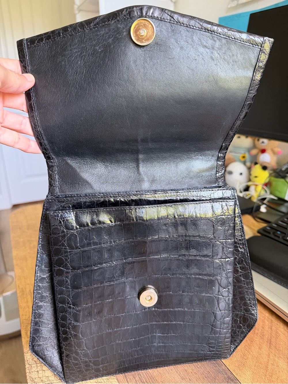 Nancy Gonzalez Black Crocodile Top Handle Satchel - Picture 7 of 14